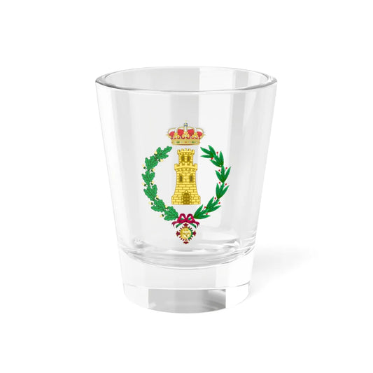 Emblem of the Spanish Military Engineers (Spain) (Coat of Arms) Shot Glass 1.5oz 1.5oz - Go Mug Yourself