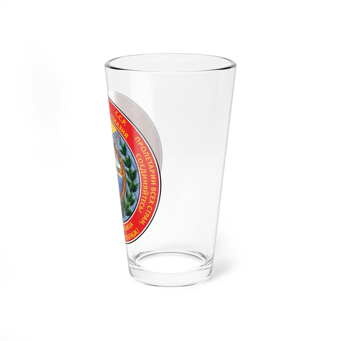 Emblem of the SSR of Abkhazia 1928-1931 (Georgia) (Coat of Arms) Pint Glass 16oz - Go Mug Yourself
