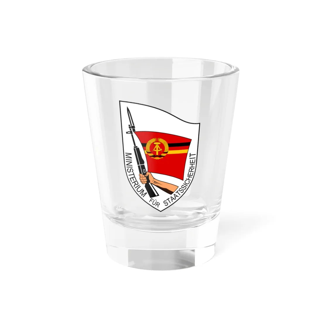 Emblem of the Stasi (Coat of Arms) Shot Glass 1.5oz 1.5oz - Go Mug Yourself