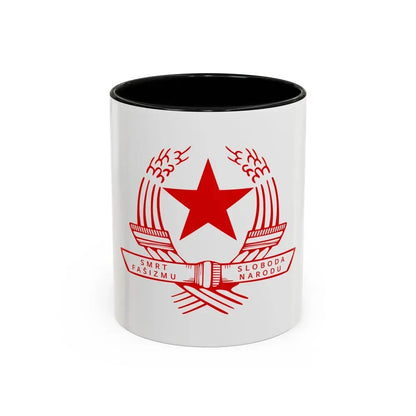 Emblem of the State Anti-fascist Council for the National Liberation of Croatia - Accent Coffee Mug 11oz Black - Go Mug Yourself