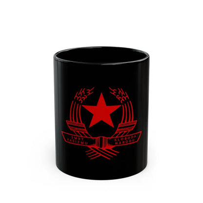 Emblem of the State Anti-fascist Council for the National Liberation of Croatia - Black Coffee Mug-11oz-Go Mug Yourself