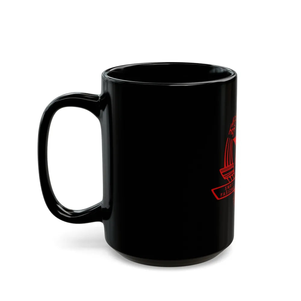 Emblem of the State Anti-fascist Council for the National Liberation of Croatia - Black Coffee Mug-Go Mug Yourself