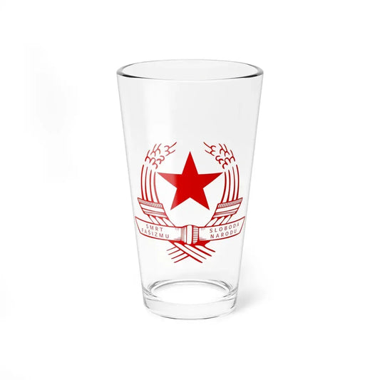 Emblem of the State Anti-fascist Council for the National Liberation of Croatia - Pint Glass 16oz 16oz - Go Mug Yourself