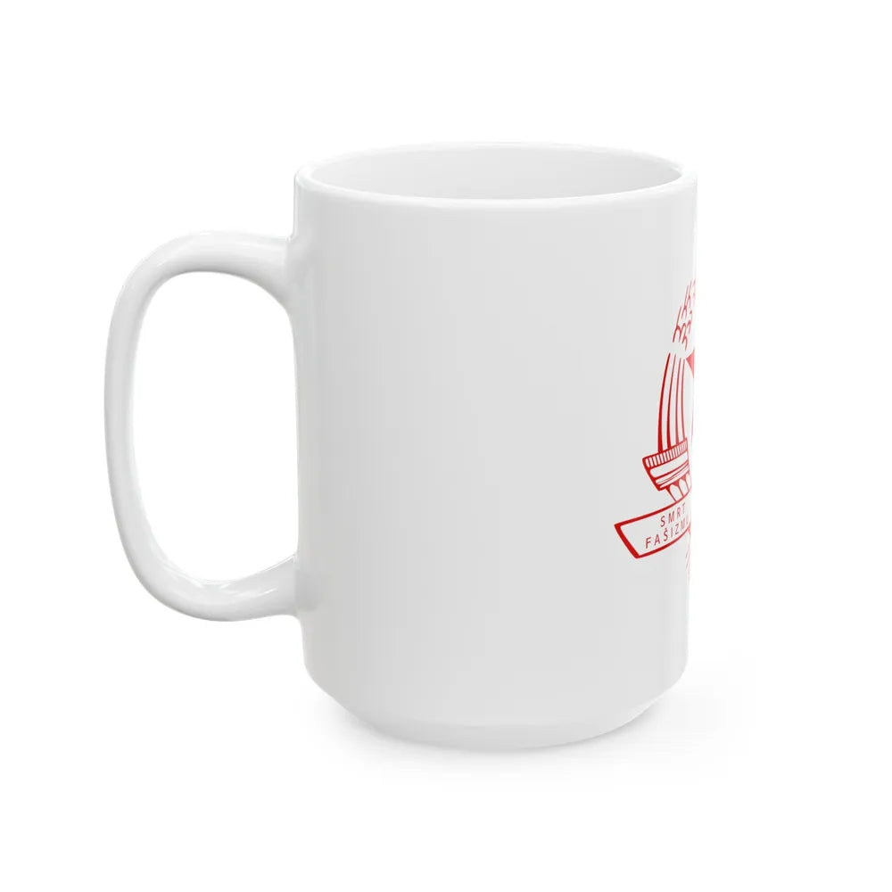 Emblem of the State Anti-fascist Council for the National Liberation of Croatia - White Coffee Mug-Go Mug Yourself