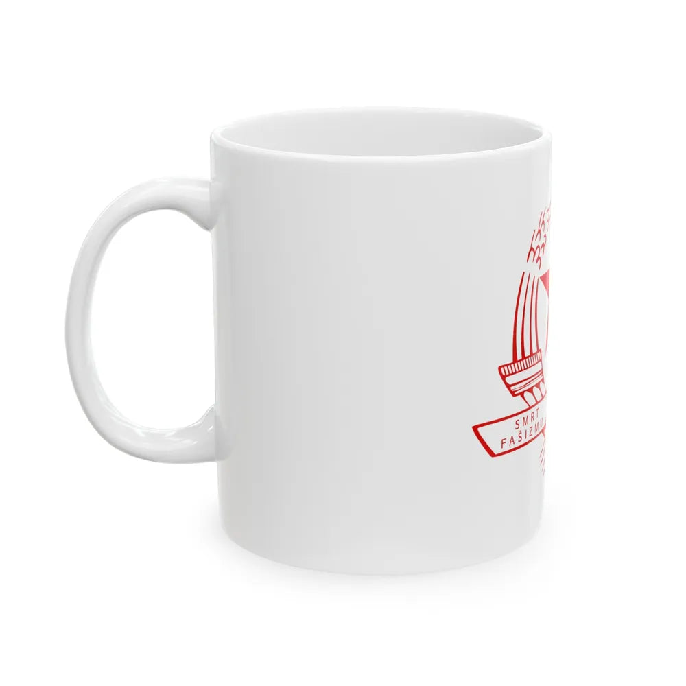 Emblem of the State Anti-fascist Council for the National Liberation of Croatia - White Coffee Mug-Go Mug Yourself