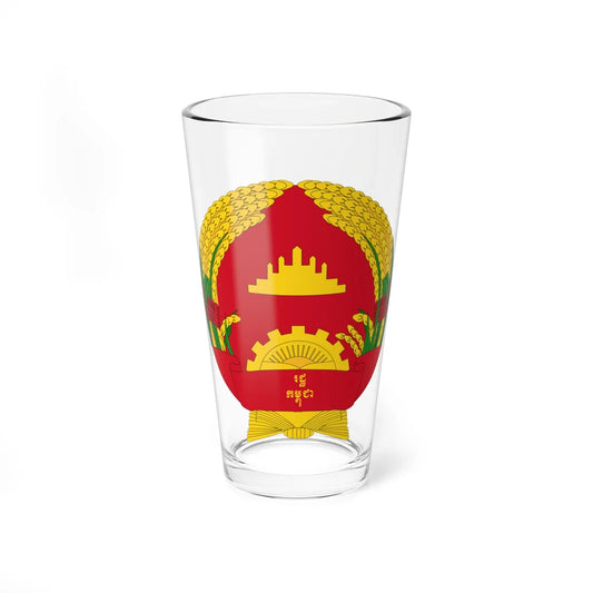 Emblem of the State of Cambodia 1989-1992 (Cambodia) (Coat of Arms) Pint Glass 16oz 16oz - Go Mug Yourself