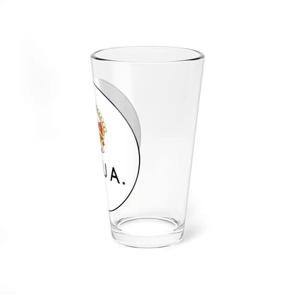 Emblem of the Territory of Papua (Guinea) (Coat of Arms) Pint Glass 16oz - Go Mug Yourself