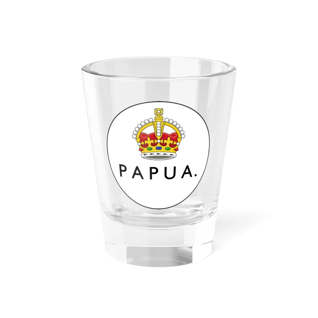 Emblem of the Territory of Papua (Guinea) (Coat of Arms) Shot Glass 1.5oz 1.5oz - Go Mug Yourself
