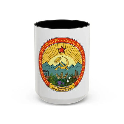 Emblem of the Transcaucasian SFSR (1930-1936) - Accent Coffee Mug 15oz Black - Go Mug Yourself