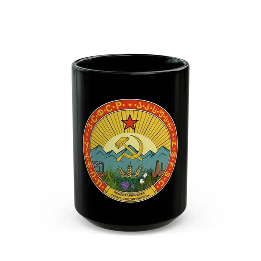Emblem of the Transcaucasian SFSR (1930-1936) - Black Coffee Mug 15oz - Go Mug Yourself