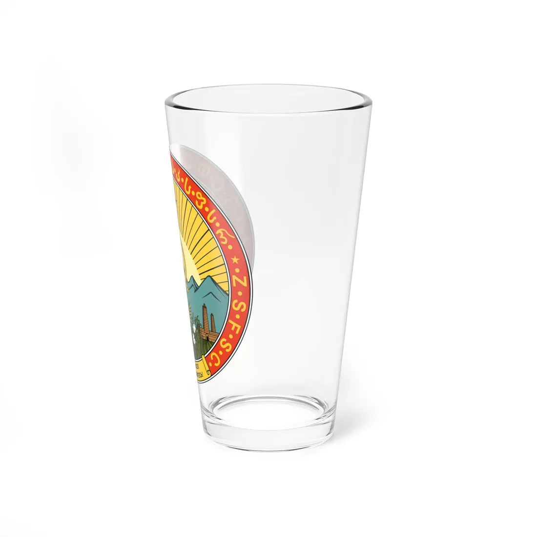 Emblem of the Transcaucasian SFSR 1930-1936 (Soviet Union) (Coat of Arms) Pint Glass 16oz - Go Mug Yourself