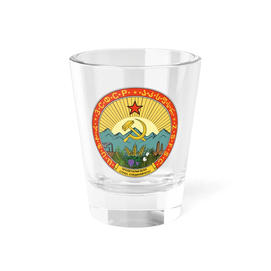 Emblem of the Transcaucasian SFSR 1930-1936 (Soviet Union) (Coat of Arms) Shot Glass 1.5oz 1.5oz - Go Mug Yourself