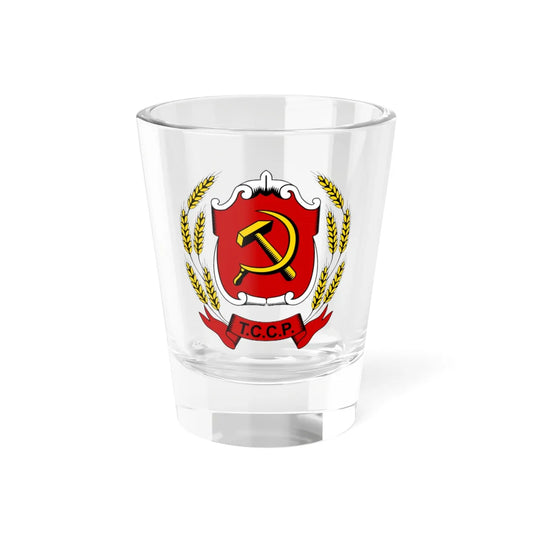 Emblem of the Turkestan ASSR (Russia) (Coat of Arms) Shot Glass 1.5oz 1.5oz - Go Mug Yourself