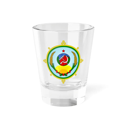 Emblem of the Tuvan Peoples Republic 1926-1930 (Soviet Union) (Coat of Arms) Shot Glass 1.5oz 1.5oz - Go Mug Yourself