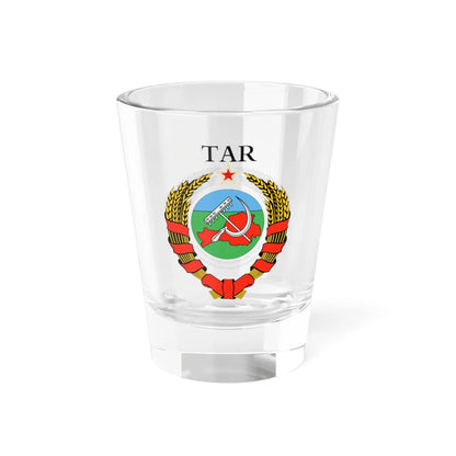 Emblem of the Tuvan Peoples Republic 1930-1933 (Soviet Union) (Coat of Arms) Shot Glass 1.5oz 1.5oz - Go Mug Yourself
