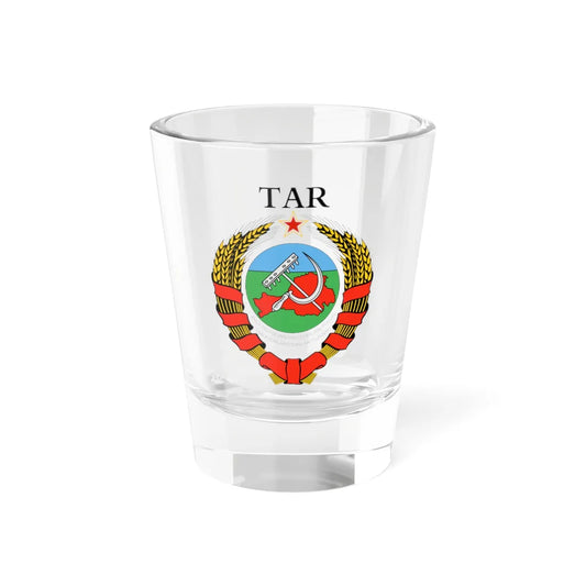 Emblem of the Tuvan Peoples Republic 1930-1933 (Soviet Union) (Coat of Arms) Shot Glass 1.5oz 1.5oz - Go Mug Yourself