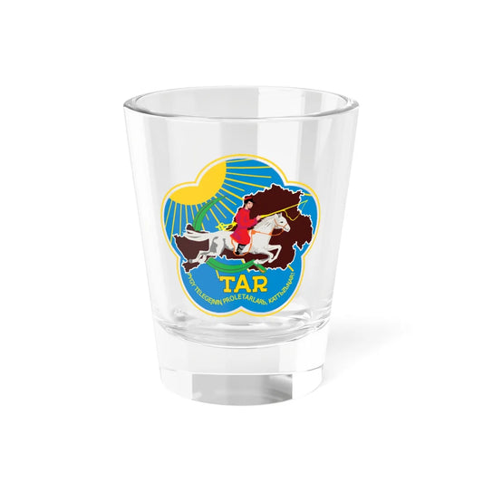 Emblem of the Tuvan Peoples Republic 1939-1941 (Soviet Union) (Coat of Arms) Shot Glass 1.5oz 1.5oz - Go Mug Yourself
