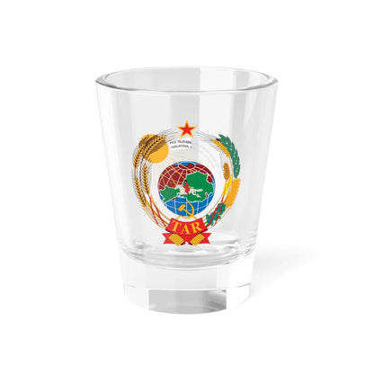 Emblem of the Tuvan Peoples Republic 1941-1943 (Soviet Union) (Coat of Arms) Shot Glass 1.5oz 1.5oz - Go Mug Yourself