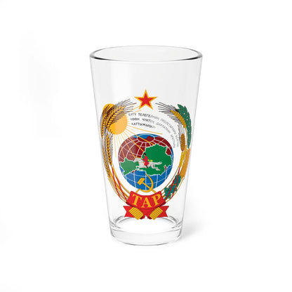 Emblem of the Tuvan Peoples Republic 1943-1944 (Soviet Union) (Coat of Arms) Pint Glass 16oz 16oz - Go Mug Yourself