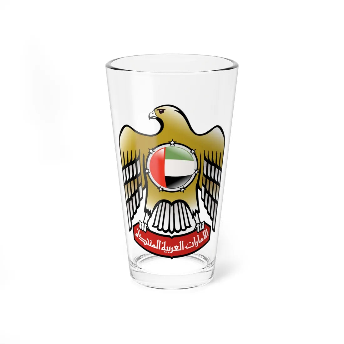 Emblem of the United Arab Emirates (United Arab Emirates) (Coat of Arms) Pint Glass 16oz 16oz - Go Mug Yourself