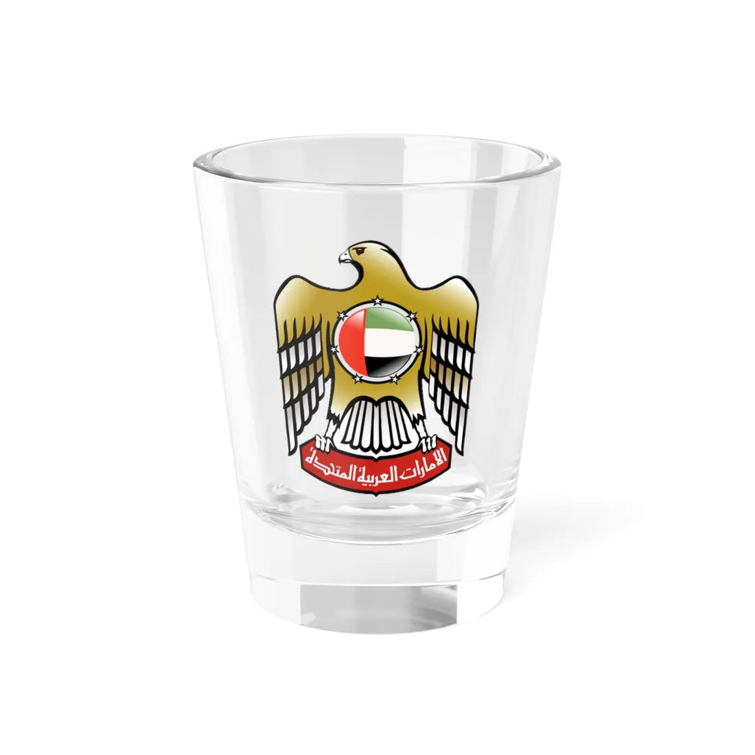 Emblem of the United Arab Emirates (United Arab Emirates) (Coat of Arms) Shot Glass 1.5oz 1.5oz - Go Mug Yourself