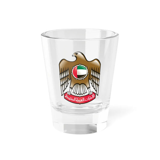 Emblem of the United Arab Emirates variant 1 (United Arab Emirates) (Coat of Arms) Shot Glass 1.5oz 1.5oz - Go Mug Yourself