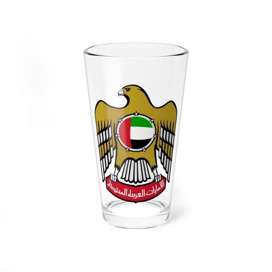 Emblem of the United Arab Emirates variant 2 (United Arab Emirates) (Coat of Arms) Pint Glass 16oz 16oz - Go Mug Yourself
