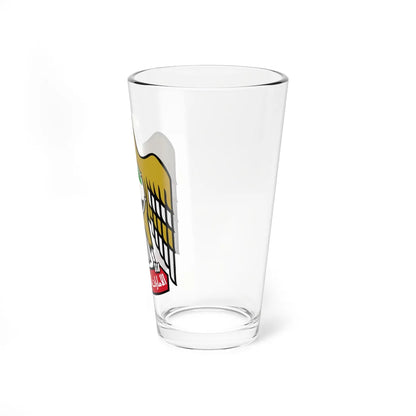 Emblem of the United Arab Emirates variant 2 (United Arab Emirates) (Coat of Arms) Pint Glass 16oz - Go Mug Yourself