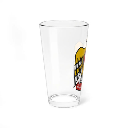 Emblem of the United Arab Emirates variant 3 (United Arab Emirates) (Coat of Arms) Pint Glass 16oz - Go Mug Yourself