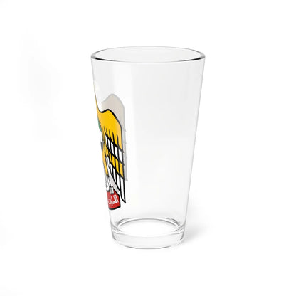 Emblem of the United Arab Emirates variant 3 (United Arab Emirates) (Coat of Arms) Pint Glass 16oz - Go Mug Yourself