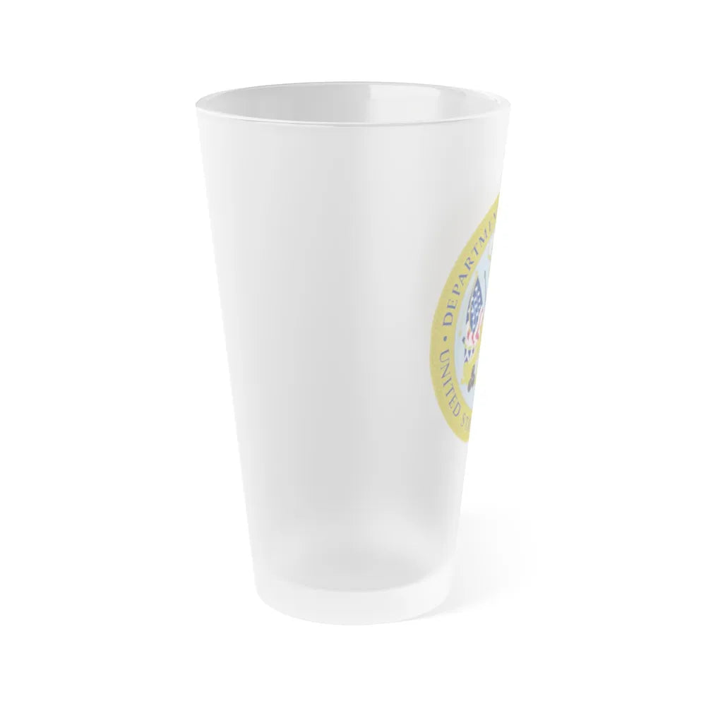 Emblem of the United States Department of the Army - Frosted Pint Glass 16oz-Go Mug Yourself