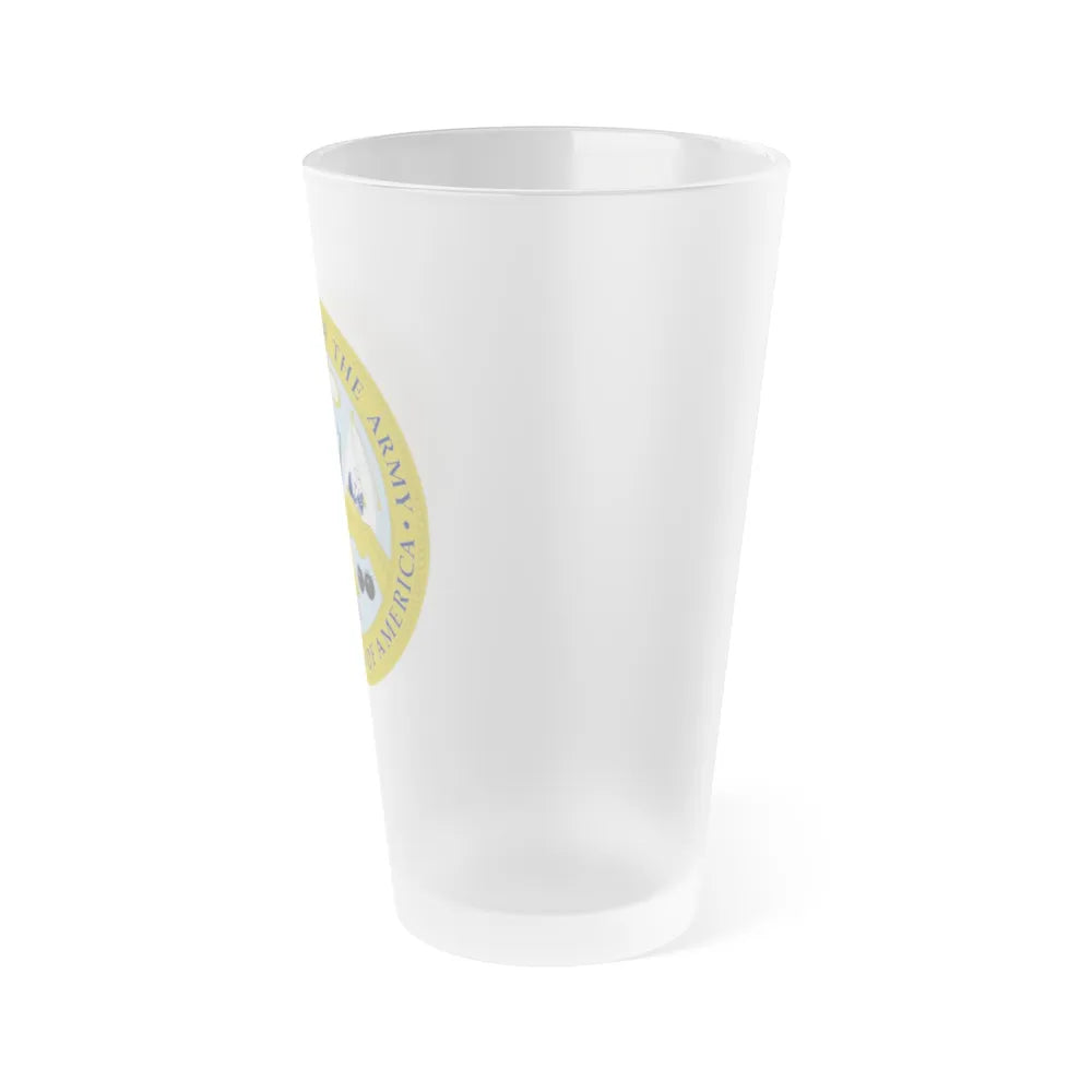 Emblem of the United States Department of the Army - Frosted Pint Glass 16oz-Go Mug Yourself