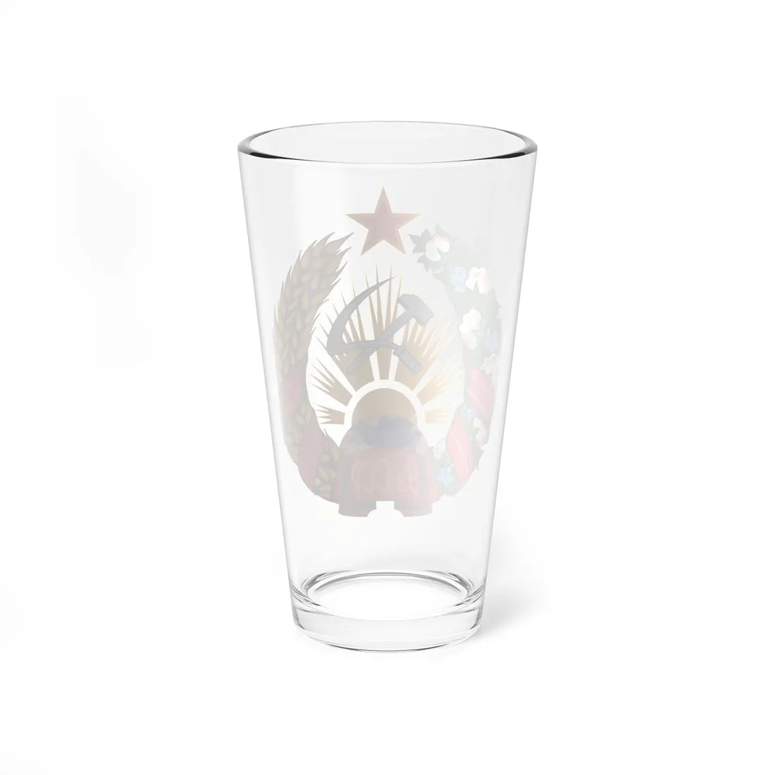 Emblem of the Uzbek SSR 1947 (Soviet Union) (Coat of Arms) Pint Glass 16oz - Go Mug Yourself