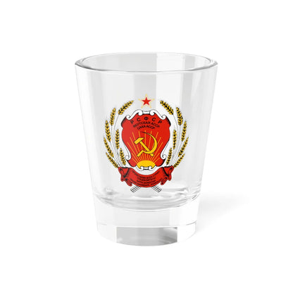 Emblem of the Yakut ASSR (Russia) (Coat of Arms) Shot Glass 1.5oz 1.5oz - Go Mug Yourself