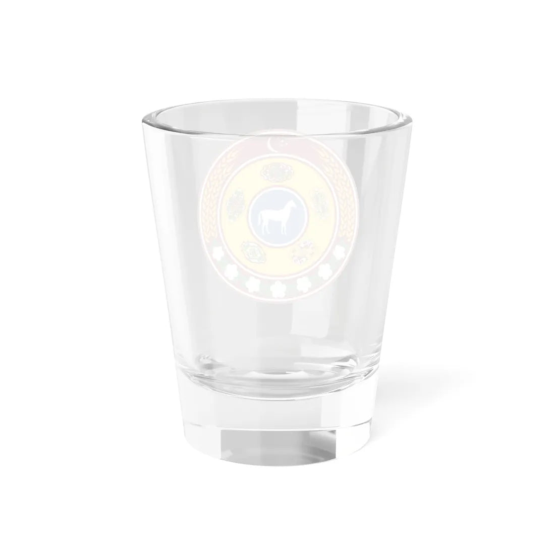 Emblem of Turkmenistan 1992-2000 (Turkmenistan) (Coat of Arms) Shot Glass 1.5oz - Go Mug Yourself