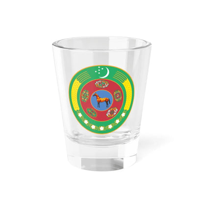 Emblem of Turkmenistan 2000-2003 (Turkmenistan) (Coat of Arms) Shot Glass 1.5oz 1.5oz - Go Mug Yourself