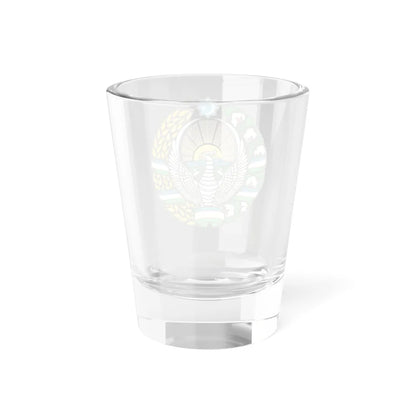Emblem of Uzbekistan cyrillic (Uzbekistan) (Coat of Arms) Shot Glass 1.5oz - Go Mug Yourself
