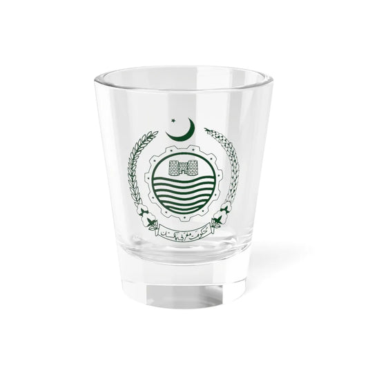 Emblem of West Pakistan green version (Pakistan) (Coat of Arms) Shot Glass 1.5oz 1.5oz - Go Mug Yourself