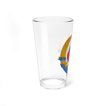 Emblem of Yugoslavia 1943-1963 (Yugoslavia) (Coat of Arms) Pint Glass 16oz - Go Mug Yourself