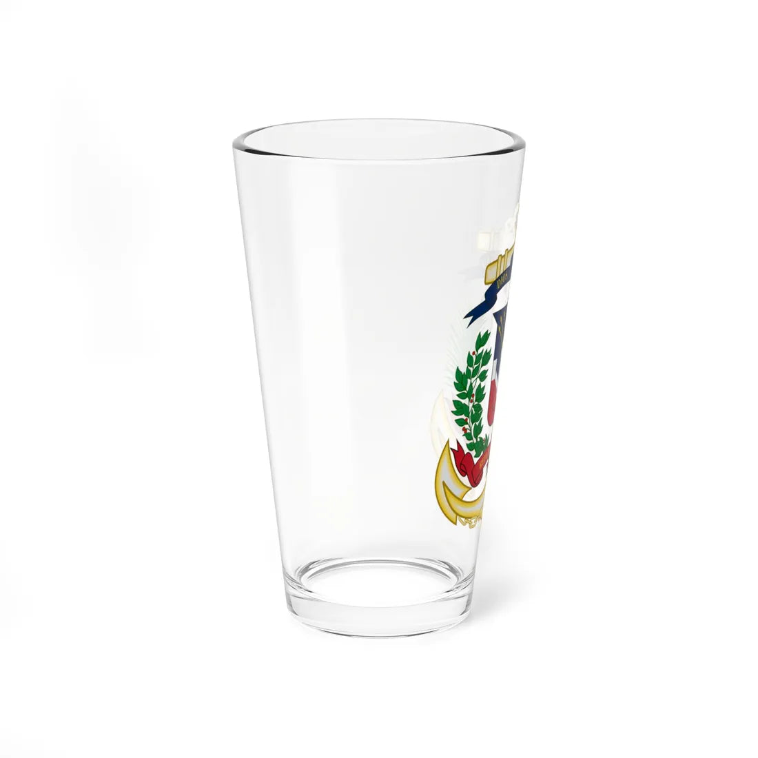 Emblema de la Marina de Guerra Dominicana (Dominica) (Coat of Arms) Pint Glass 16oz - Go Mug Yourself
