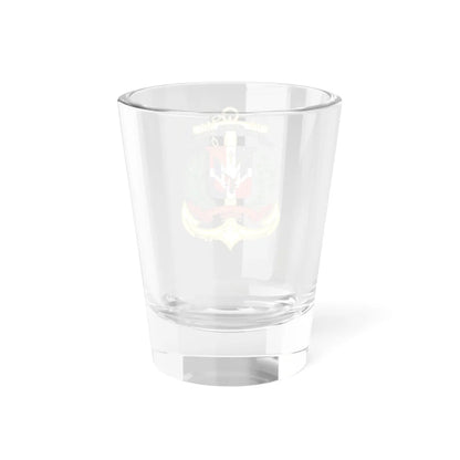 Emblema de la Marina de Guerra Dominicana (Dominica) (Coat of Arms) Shot Glass 1.5oz - Go Mug Yourself