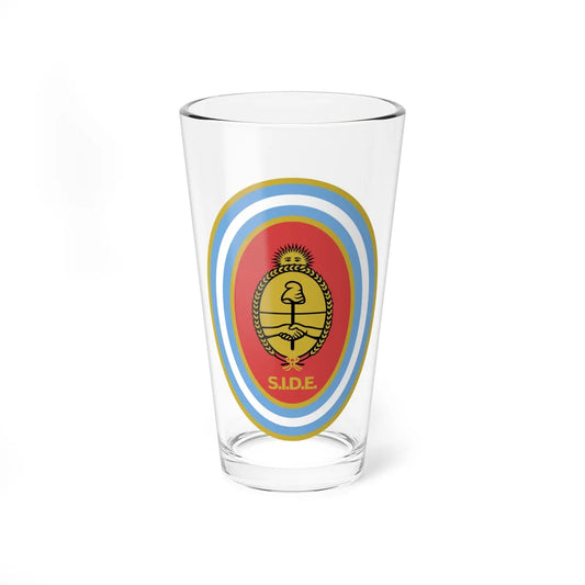 Emblema de la Secretaría de Inteligencia del Estado (Argentina) (Coat of Arms) Pint Glass 16oz 16oz - Go Mug Yourself
