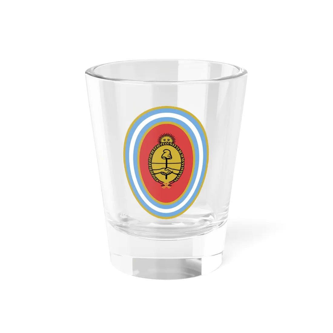 Emblema de la SI y la SIDE (Argentina) (Coat of Arms) Shot Glass 1.5oz 1.5oz - Go Mug Yourself