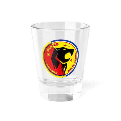 Emblema del Ala 48 del Ejército del Aire español (Spain) (Coat of Arms) Shot Glass 1.5oz 1.5oz - Go Mug Yourself