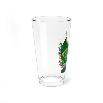 Emblema do jornal brasileiro Correio Official 1830s (Brazil) (Coat of Arms) Pint Glass 16oz - Go Mug Yourself
