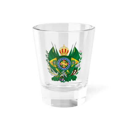 Emblema do jornal brasileiro Correio Official 1830s (Brazil) (Coat of Arms) Shot Glass 1.5oz - Go Mug Yourself