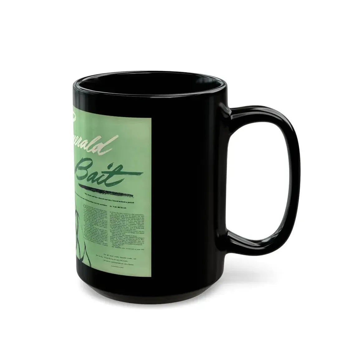 Emerald Bait, Esquire, October 1951 - Black Coffee Mug - Go Mug Yourself