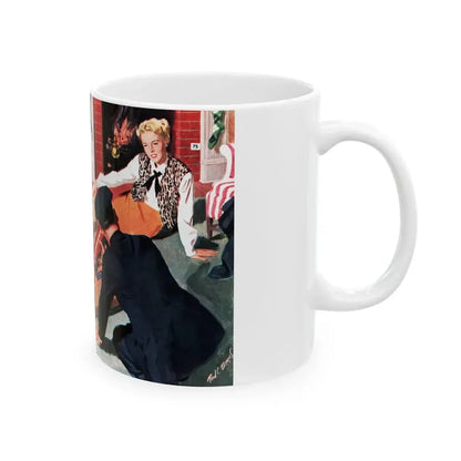Emergency, Collier's, December 20, 1947 - White Coffee Mug - Go Mug Yourself