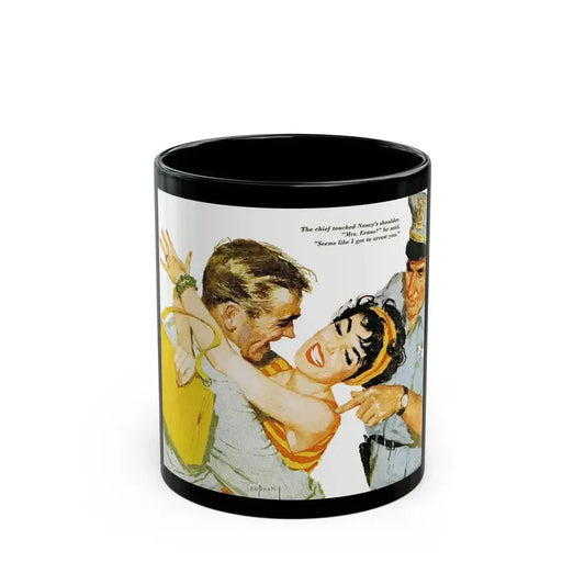 Emergency Message, Redbook, September 1958 - Black Coffee Mug 11oz - Go Mug Yourself