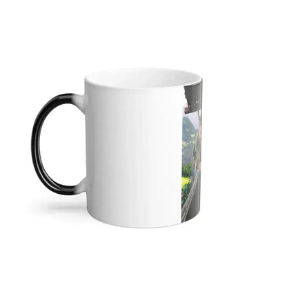 Emil Rau (1858-1937) Tyrolean Couple with Chalet and Mountainous Landscape - Color Changing Mug 11oz - Go Mug Yourself